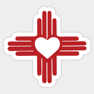 Zia Sun Symbol - flag of New Mexico Sticker